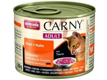 Animonda Carny konzerva pro kočky hovězí + kuře 200 g