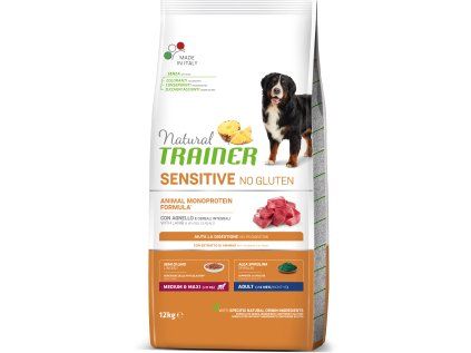Natural Trainer Sensitive No gluten Adult M/M jehněčí 12 kg