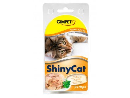 ShinyCat konzerva tuňák+kuřecí 2x 70 g