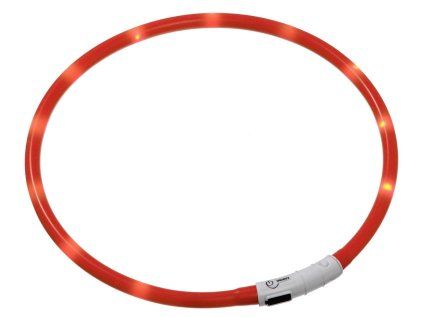 Karlie Visiolight svíticí LED obojek pro psy 70 cm oranžový
