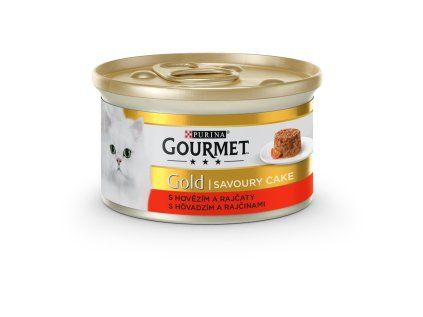 Konzerva Gourmet Gold Sav.Cake hovězí a rajče 85 g