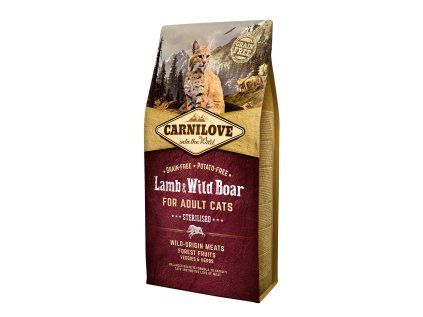 Carnilove Cat Grain Free Lamb & Wild Boar Adult Sterilised 6 kg