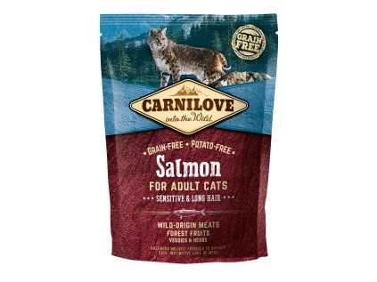 Carnilove Cat Grain Free Salmon Adult Sensitive & Long Hair 400 g