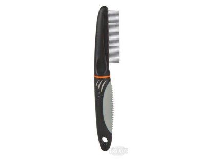 Trixie Hřeben jemný s rotačními zuby s protiskluzovou rukojetí 22 cm