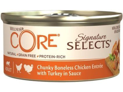 Wellness CORE Signature Selects Chunky Boneless Chicken Entrée with Turkey in Sauce 79 g