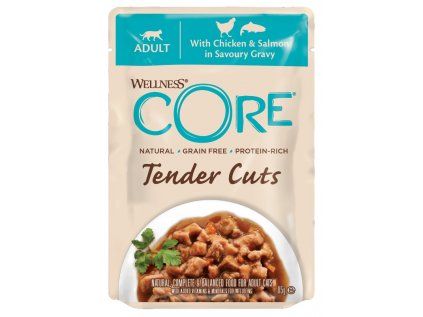 Wellness CORE Tender Cuts with Chicken & Salmon in Savoury Gravy 85 g