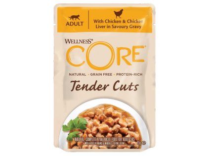 Wellness CORE Tender Cuts with Chicken & Chicken Liver in Savoury Gravy 85 g