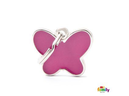 Známka Charms motýl růžový