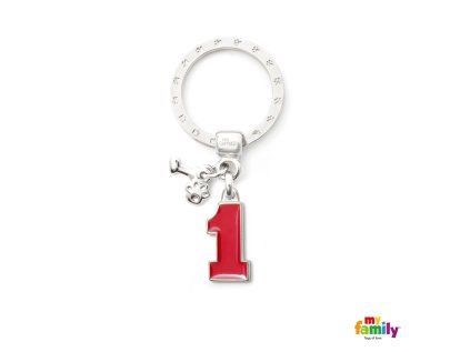 Známka Charms – number one červená