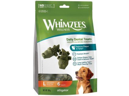 WHIMZEES Dentální pamlsek aligátor L 6ks