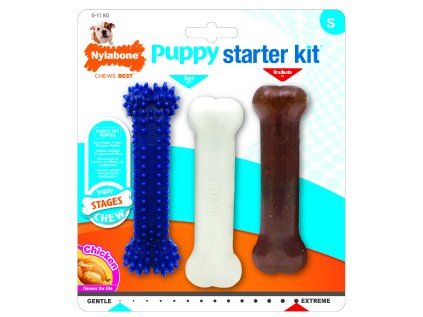 Hračka NYLABONE Puppy Starter Kit 3 ks S