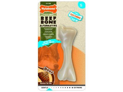 Hračka Nylabone Puppy Beef Bone S