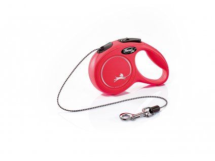 Flexi New Classic XS šňůra 3 m/8 kg červená