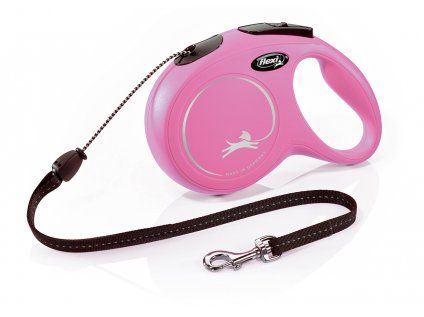 Flexi New Classic M šňůra 8 m/20 kg růžová