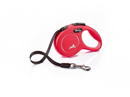 Flexi New Classic XS pásek 3 m/12 kg červená