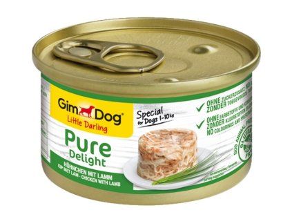 Konzerva GIMDOG PURE DELIGHT kuřecí s jehněčím 85 g