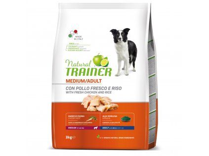 Natural Trainer Medium Adult Čerstvé kuře 3 kg
