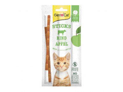 GimCat SUPERFOOD DUO-STICKS hovězí + jablko 3 ks