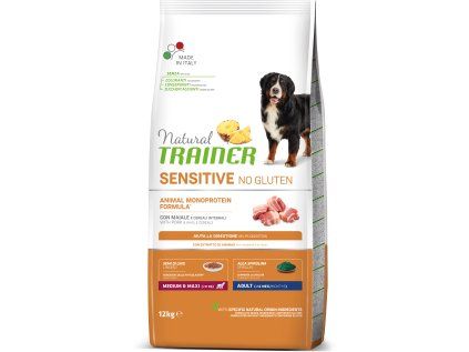 Natural Trainer Sensitive No gluten Adult M/M vepřové 12 kg