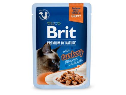 Kapsička Brit Premium Cat Delicate Fillets in Gravy with Turkey 85 g