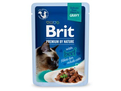 Kapsička Brit Premium Cat Delicate Fillets in Gravy with Beef 85 g