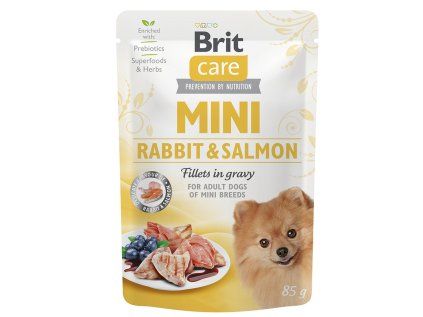 Kapsička Brit Care Mini Rabbit&Salmon fillets in gravy 85 g