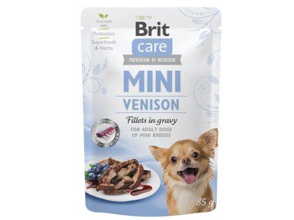Kapsička Brit Care Mini Venison fillets in gravy 85 g