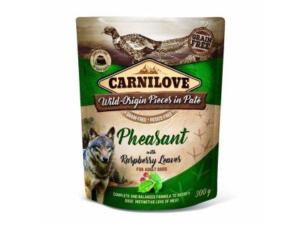 Kapsička Carnilove Dog Paté Pheasant with Raspberry Leaves 300 g