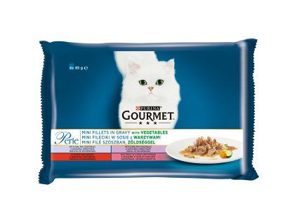 Kapsičky Gourmet Perle mini filetky ve štávě se zeleninou 4x85 g