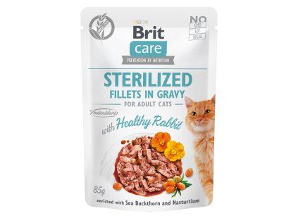 Brit Care Cat Sterilized. Fillets in Gravy Rabbit 85 g