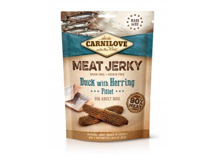 Carnilove Jerky kachní filet se sleděm 100 g