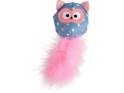 Flamingo hračka pro kočky sovička 14 cm