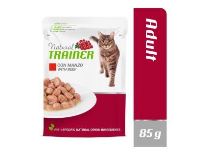 Kapsička Natural Trainer Cat adult hovězí 85 g