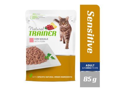 Kapsička Natural Trainer Cat SENSITIVE vepřové 85 g
