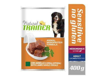 Konzerva Natural Trainer SENSITIVE Adult M&M jehněčí 400 g LT