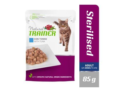 Kapsička Natural Trainer Cat STERILISED tuňák 85 g