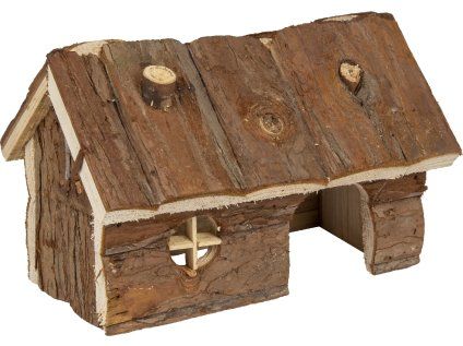 Flamingo domeček HOUSE GRITTY WOOD M 19,5 x 13 x 13 cm