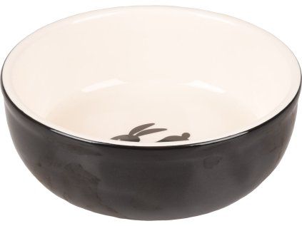 Flamingo miska pro hlodavce NALA CERAMIC černo-bílá 13,3 x 13,3 x 4,6 cm 400 ml