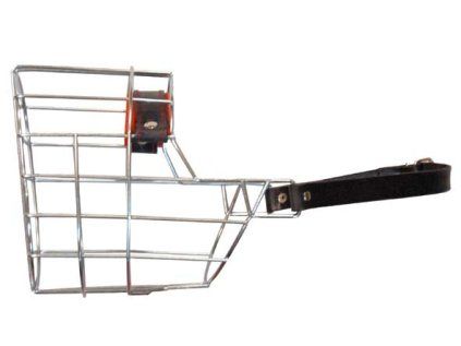 Náhubek LKPET zinek/kůže bernardýn, novofunlandský pes-F-0769