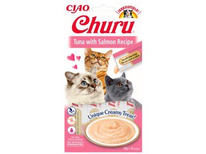 Churu cat masové pyré - tuňák, losos 56 g