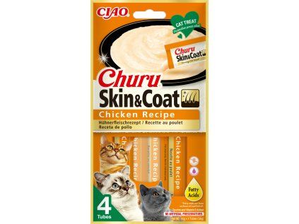 Churu cat masové pyré pro krásnou srst a kůži - kuře 56 g