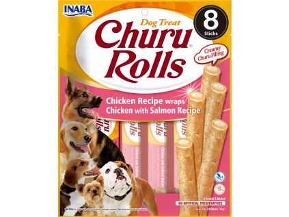 Churu dog tyčinky - kuře, losos 96 g
