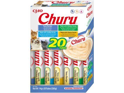 Churu cat masové pyré mix - tuňák 280 g (balení)