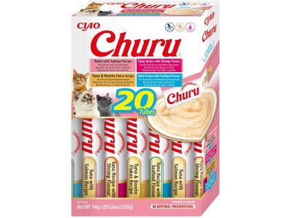 Churu cat masové pyré mix - mořské plody 280 g (balení)