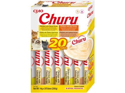 Churu cat masové pyré mix - kuře, hovězí 280 g (balení)