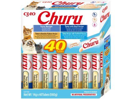 Churu cat masové pyré mix - tuňák 560 g (balení)