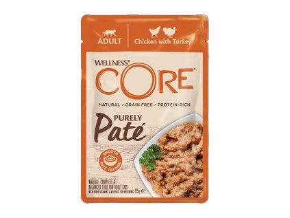 Kapsička Wellness Core Cat Paté kuře a krůta 85 g