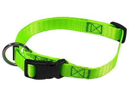 HUHUBAMBOO obojek NEON popruhový 2 x 38 - 60 cm, zelený