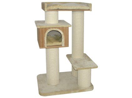 CATGATO škrabadlo Bamboo Residence béžové 126 cm