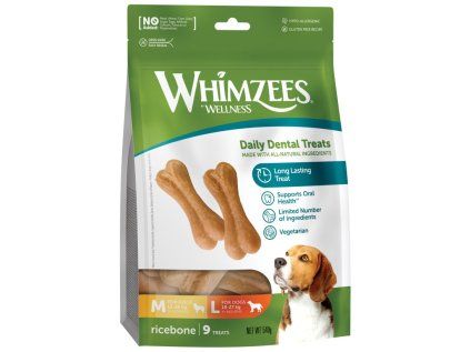 WHIMZEES Rýžová kost dentální pamlsek M L 9ks